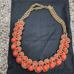 Elegant Gold and Coral Necklace